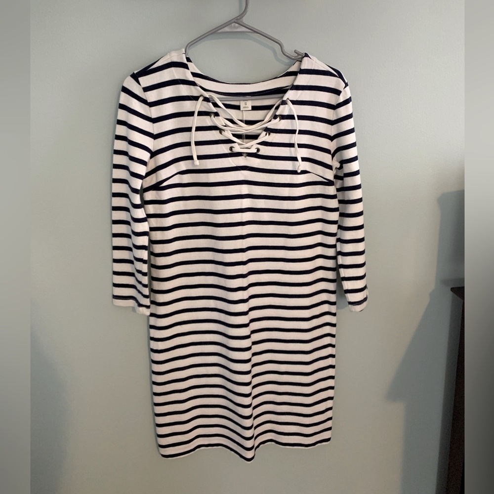 Old Navy Navy and White Nautical Dress
